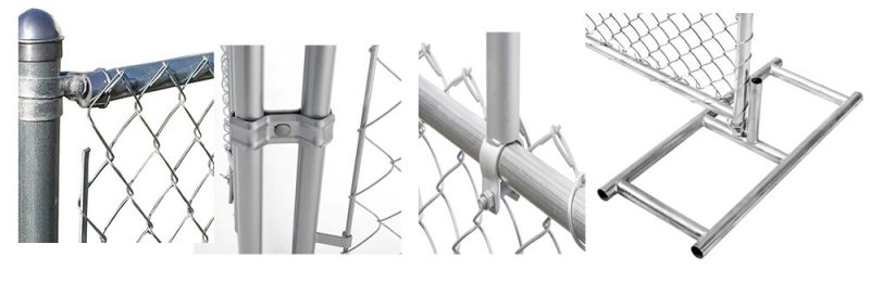 Galvanized chainlinkTemporary Fence Panel installation