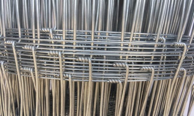 Galvanzied Hinge Knot Field Fence for sheep detail