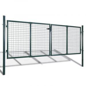 Metal Garden Gates Outdoor Mesh Fence Gate With double Door