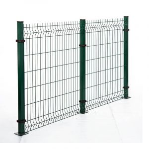 PVC Coated 3D Welded Wire Mesh Security Fence Panel With V Beams2