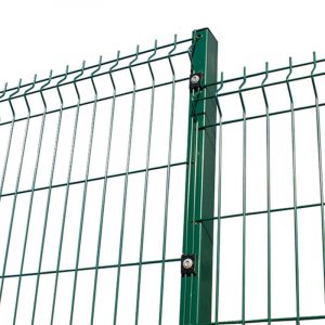 PVC Coated 3D Welded Wire Mesh Security Fence Panel With V Beams4