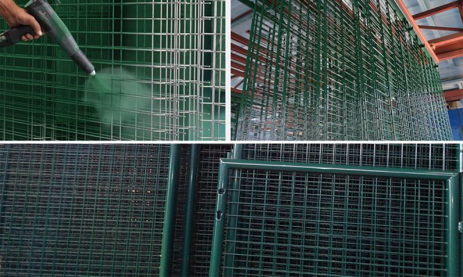 single Garden Gates 140x100cm Outdoor Mesh Fence Gate surface Treament