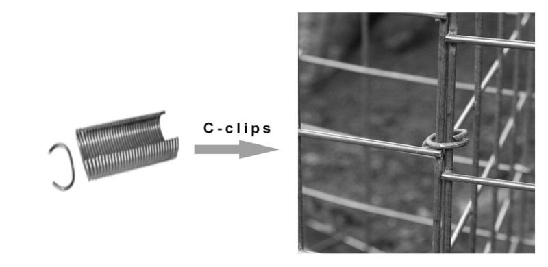 Galvanized Welded Gabion Box C clips