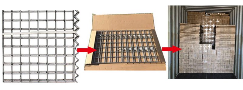 Galvanized Welded Gabion Box gabion basket packaging and shipping