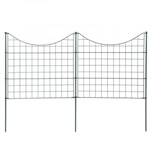 Metal powder coated green garden fence pond fence (2)