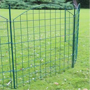 Metal powder coated green garden fence pond fence