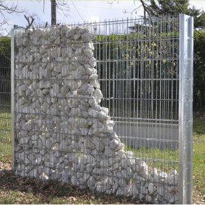 double wire garden gabion fence stone basket mesh