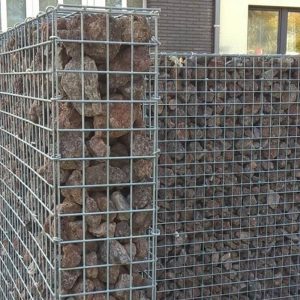 gabion fence with C clips