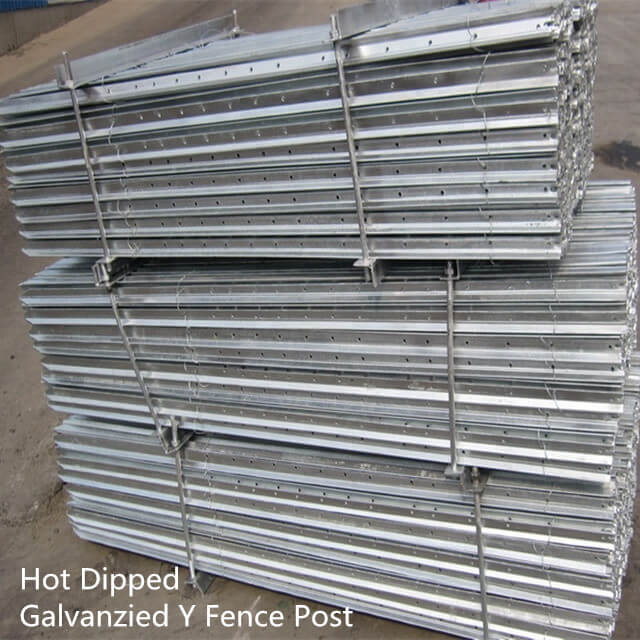 hot dip galvanized Steel fence Y Fence post