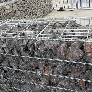welded gabion fence with different contact